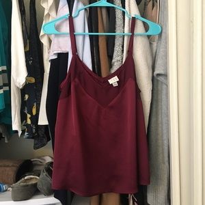 Silky maroon cami